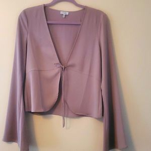 TOBI bell sleeve tie front top